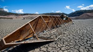 The drought in the Sau reservoir. Photo: Lorena Sopena/Europa Press via Getty Images