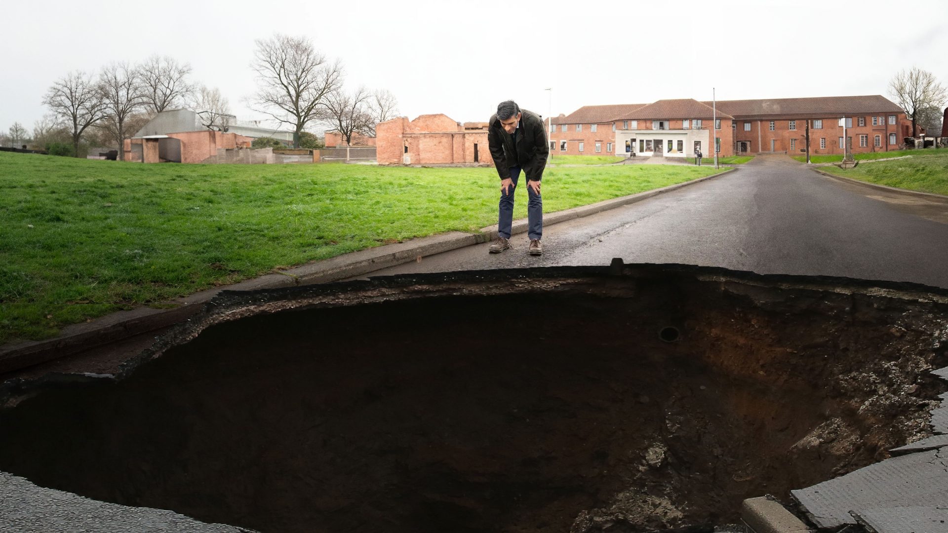 Staring into the abyss… Rishi Sunak knows his days are numbered but is intent on playing political games to prolong the agony. Photo: The New European/Getty