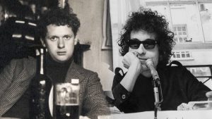Dylan Thomas photo by Culture Club/Getty Images. Bob Dylan photo by Fiona Adams/Redferns