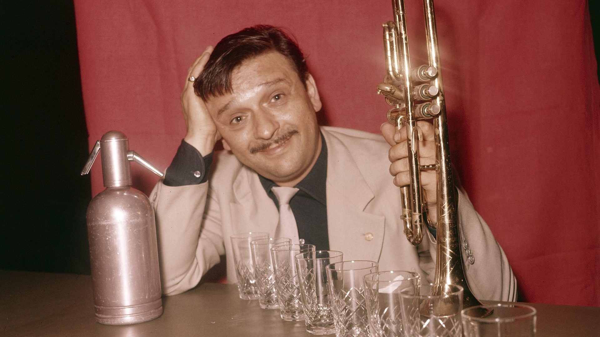 Fred Buscaglione at the height of his fame in the 1950s, working in film, television and performing in clubs. Photo: Mondadori/Getty