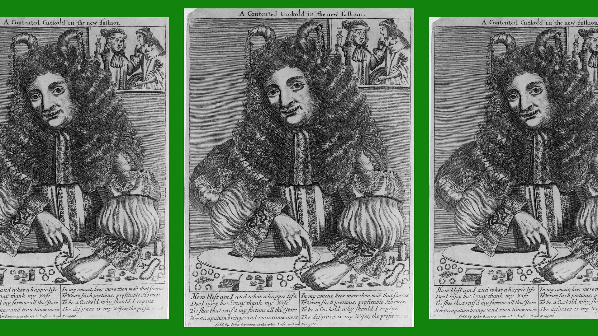 Portrait of a cuckold counting his wealth in the form of jewellery that his unfaithful wife receives as gifts. Dated 1680. Photo: Photo 12/Universal Images Group via Getty Images