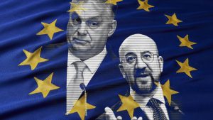 Viktor Orbán and Charles Michel. Image: The New European/Getty