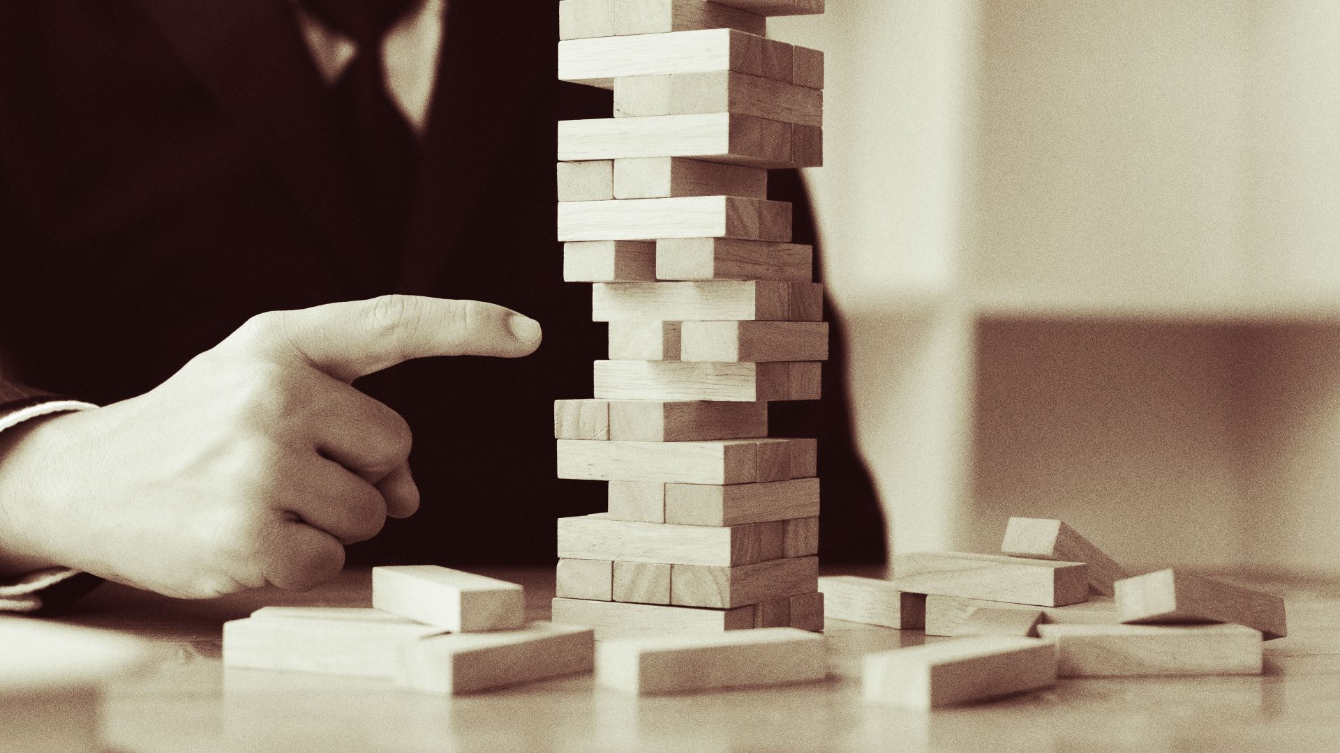 Local council finances: like a game of Jenga. Photo: Getty