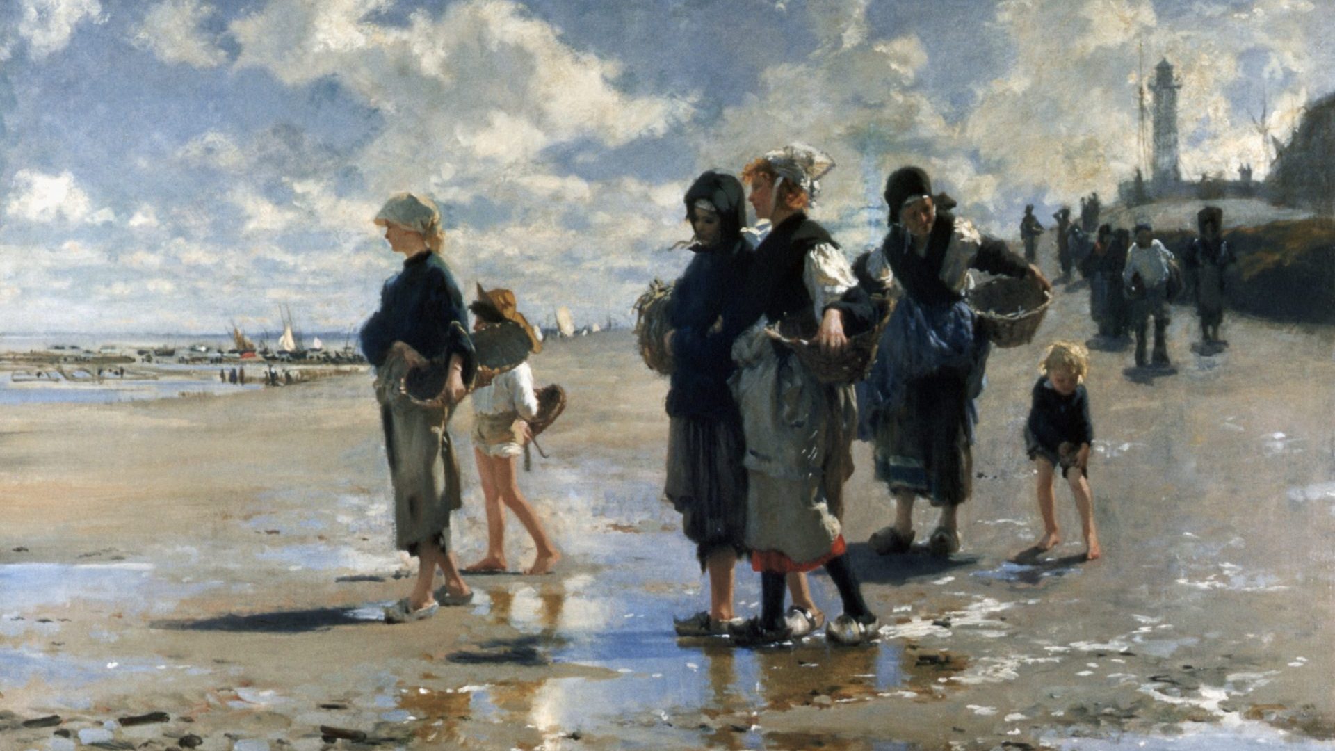The vast expanse of a beach in Brittany: The Oyster Gatherers of Cancale by John Singer Sargent. Photo: Francis G Mayer/Corbis/VCG