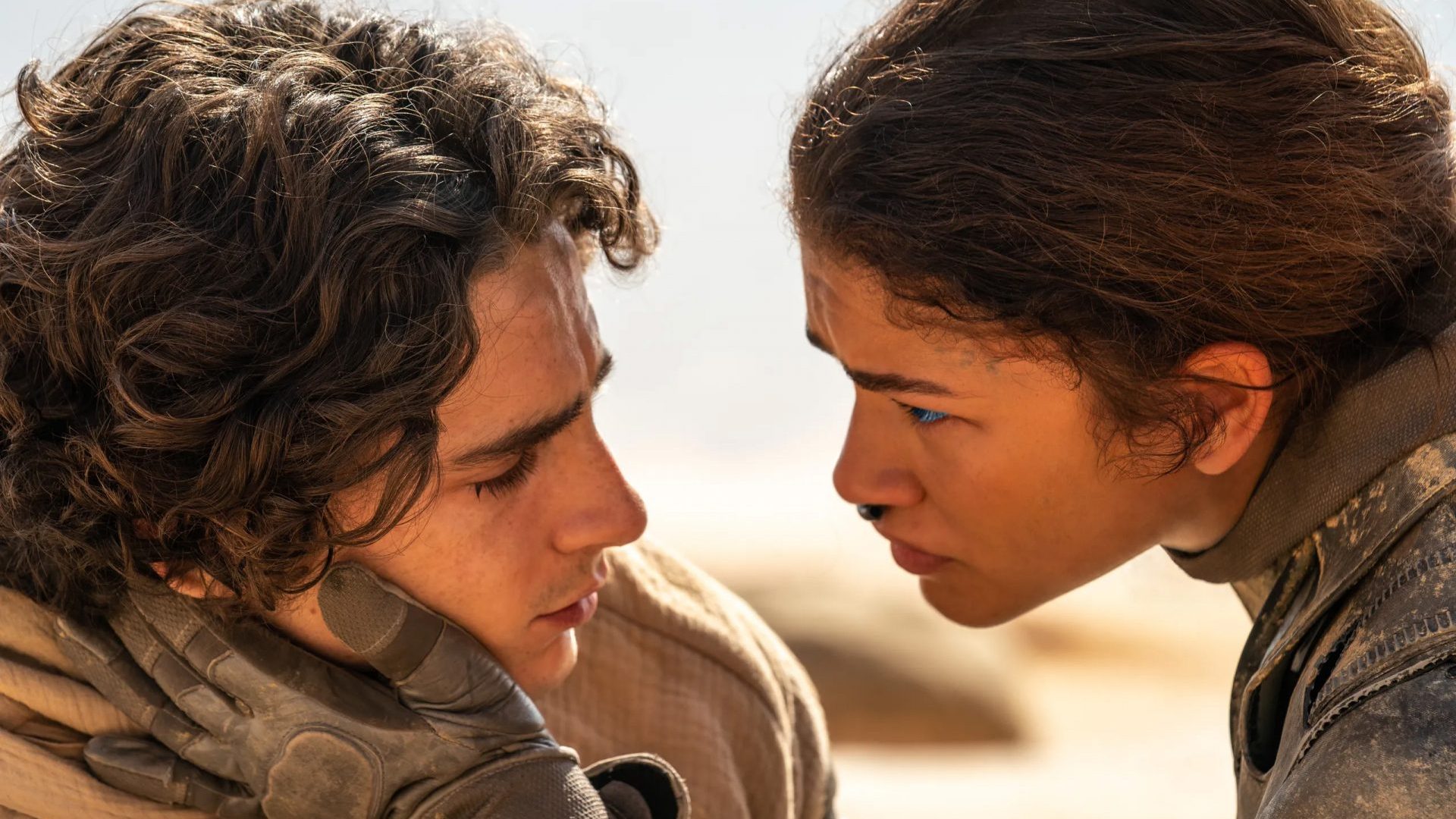 Timothée Chalamet as Paul Atreides and Zendaya as Chani in Dune: Part Two. Photo: Warner Bros