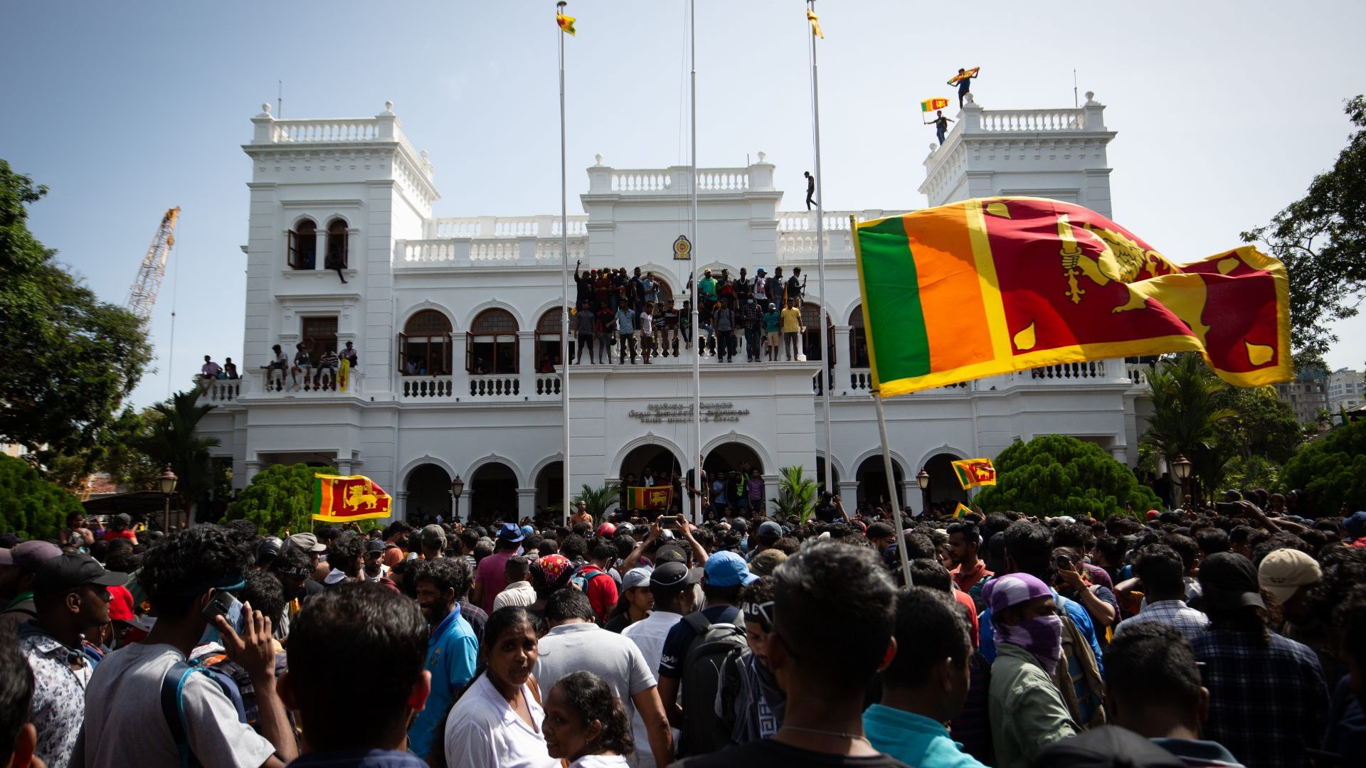 Protests have taken place in Sri Lanka against the economic crisis . Photo: Abhishek Chinnappa/Getty