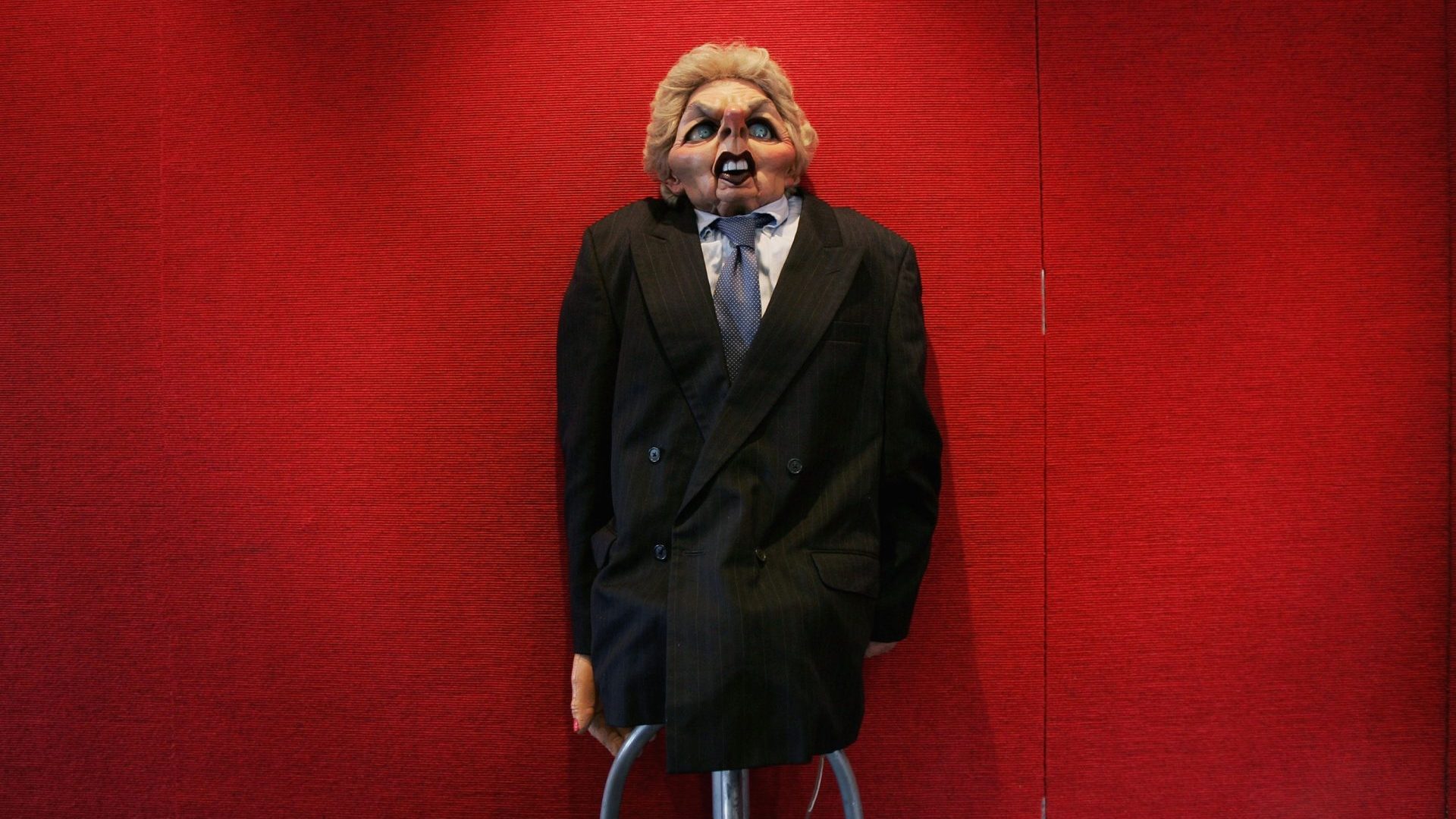 Margaret Thatcher from the satirical television show Spitting Image (Photo by Bruno Vincent/Getty Images)