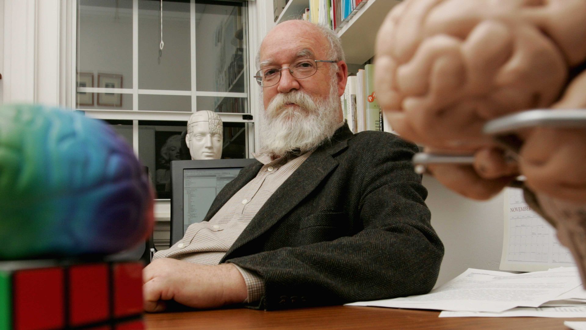 Daniel C. Dennett, University Professor and Austin B. Fletcher Professor of Philosophy, and Director of the Center for Cognitive Studies at Tufts University, photographed in his office at Tufts. Photo: Rick Friedman/Corbis via Getty Images