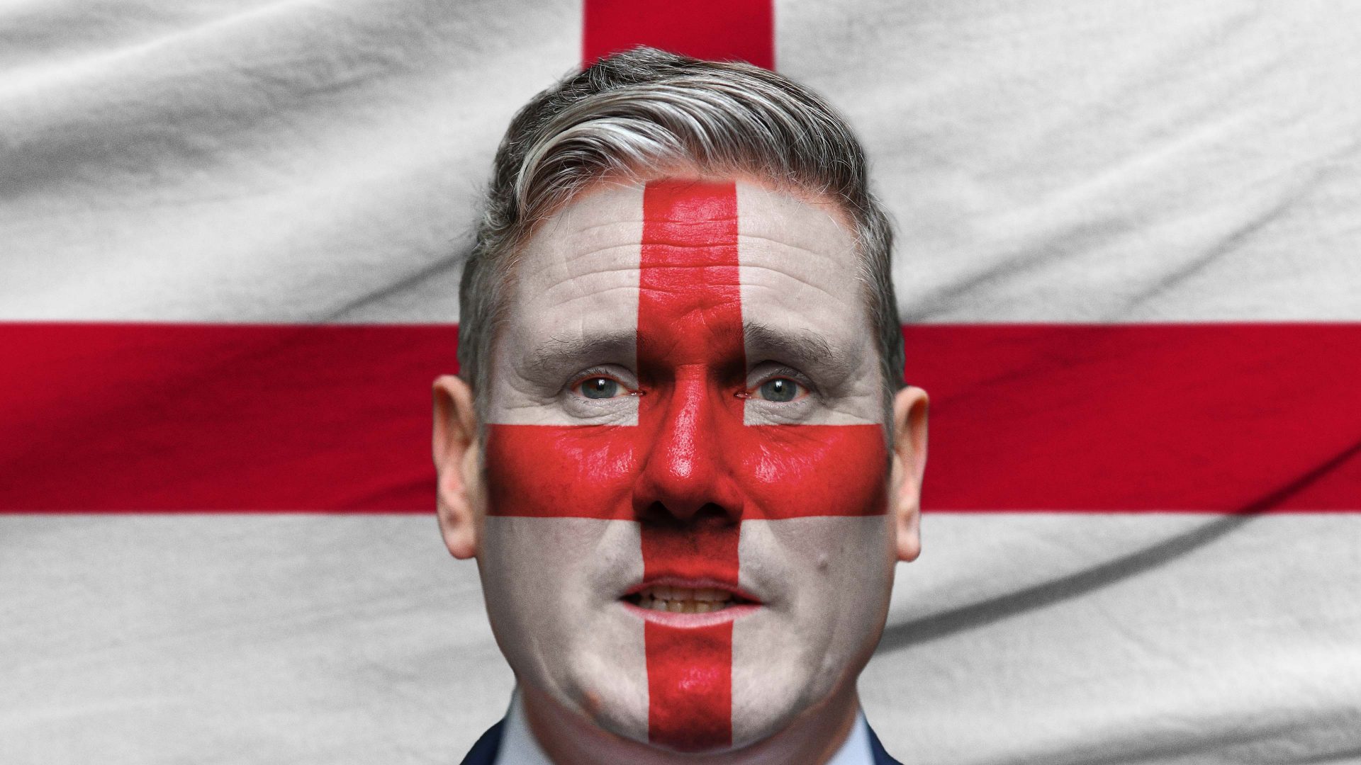 Keir Starmer’s focus on patriotism in more everyday aspects of English life, including supporting the national football teams, may resonate more deeply with the country’s diverse population. Image: The New European