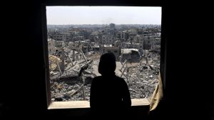 Buildings in Khan Yunis, Gaza, destroyed during Israeli bombardment. Photo: AFP/Getty