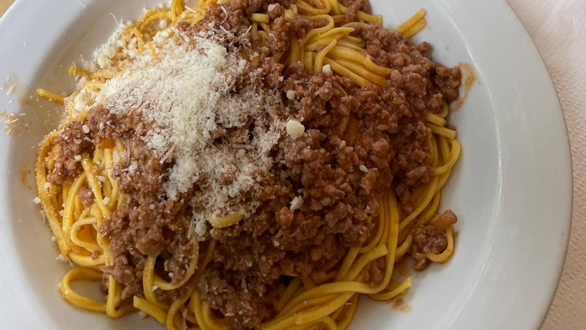 Caption: Tajarin with beef ragu at Piola di Cianci. Photo: Josh Barrie