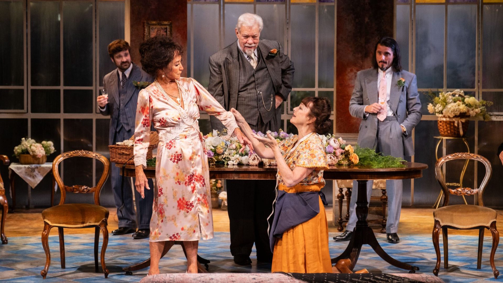 George Banks, Felicity Kendal, Matthew Kelly, Hilary Tones and Fabrizio Santino in Filumena. Photo: Jack Merriman