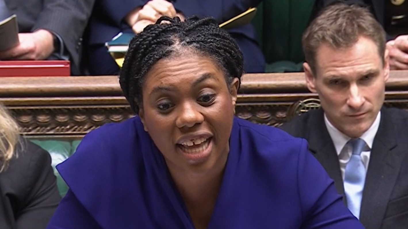 Kemi Badenoch speaking at prime minister's questions. Pic: Parliament