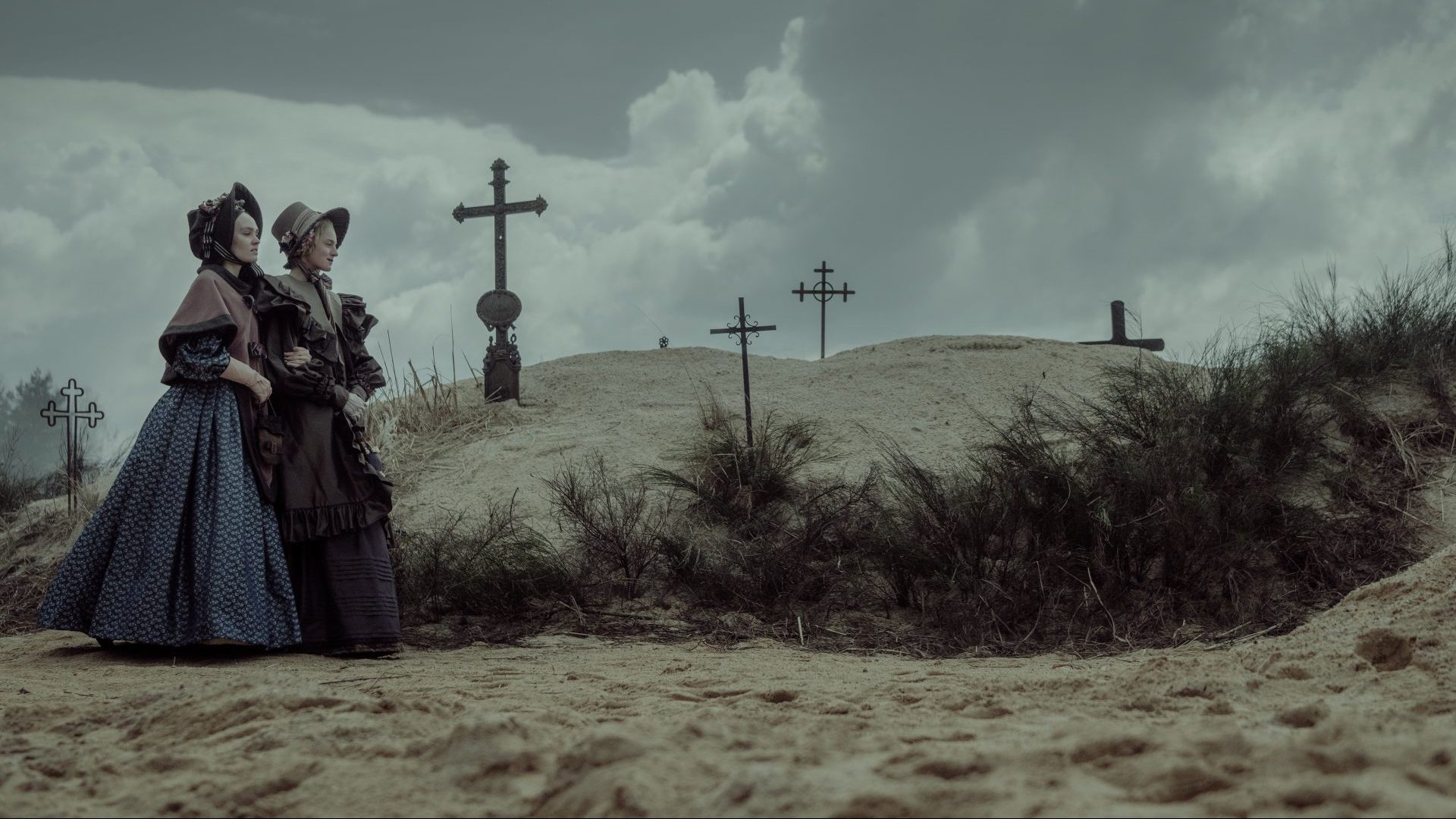 Lily-Rose Depp and Emma Corrin in Robert Eggers’ Nosferatu. Photo: Aidan Monaghan/Focus Features