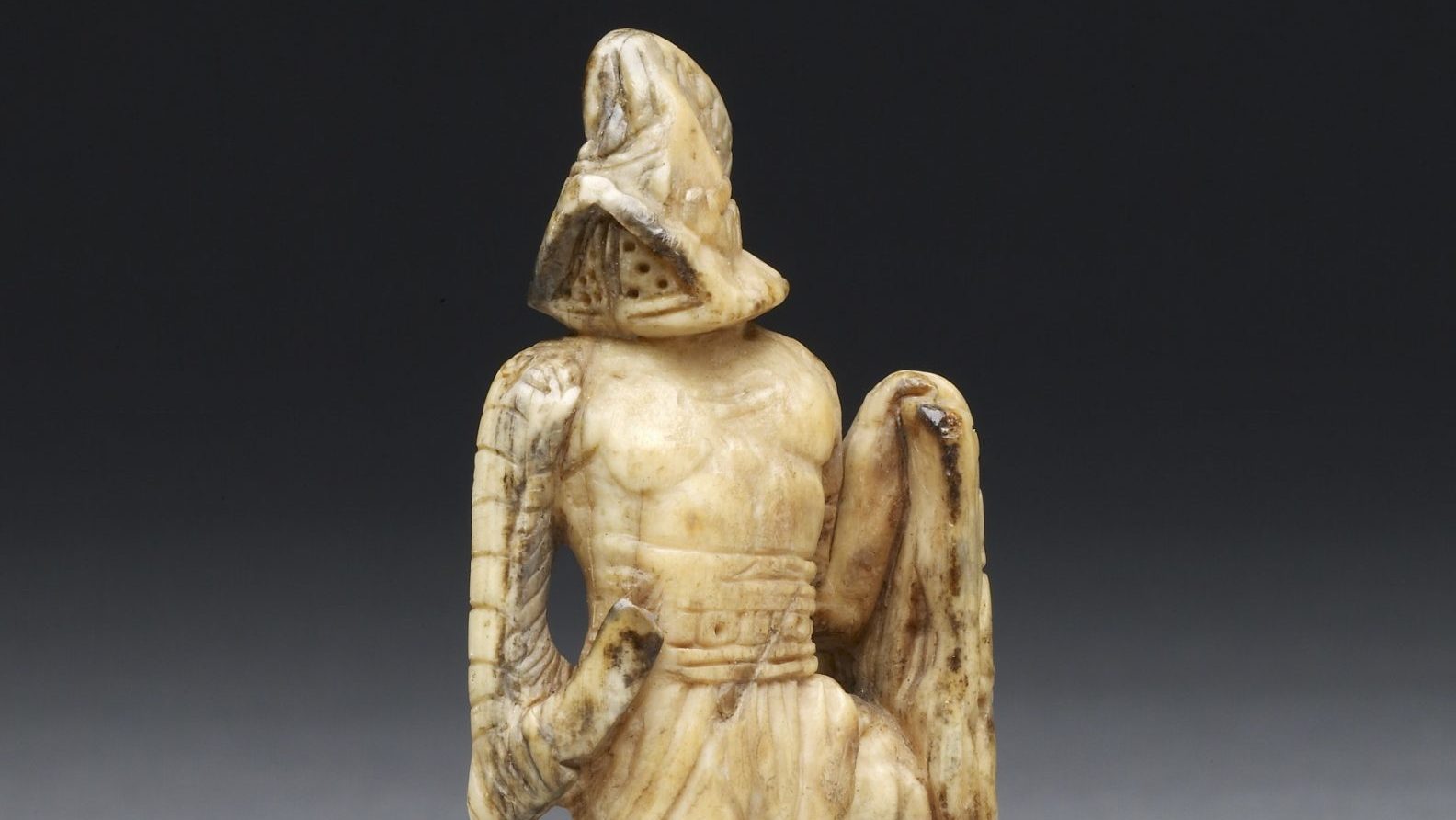 A bone gladiator figure. Photo: British Museum