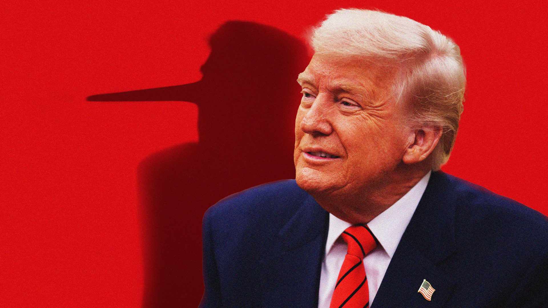 From Ukraine to domestic polling, the president's claims are fuelled by falsehoods. Image: TNE/Getty