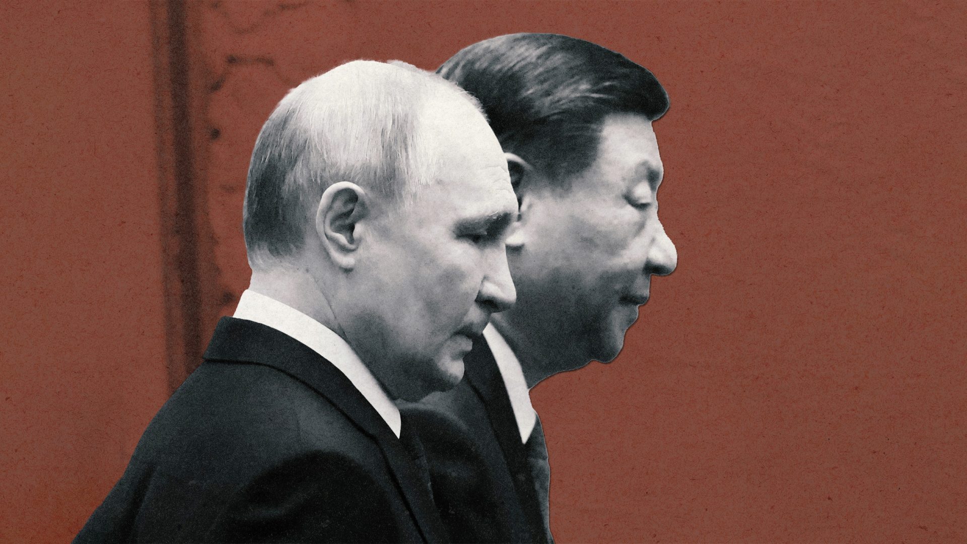 Russian president Vladimir Putin and his Chinese equivalent Xi Jinping. Image: TNE