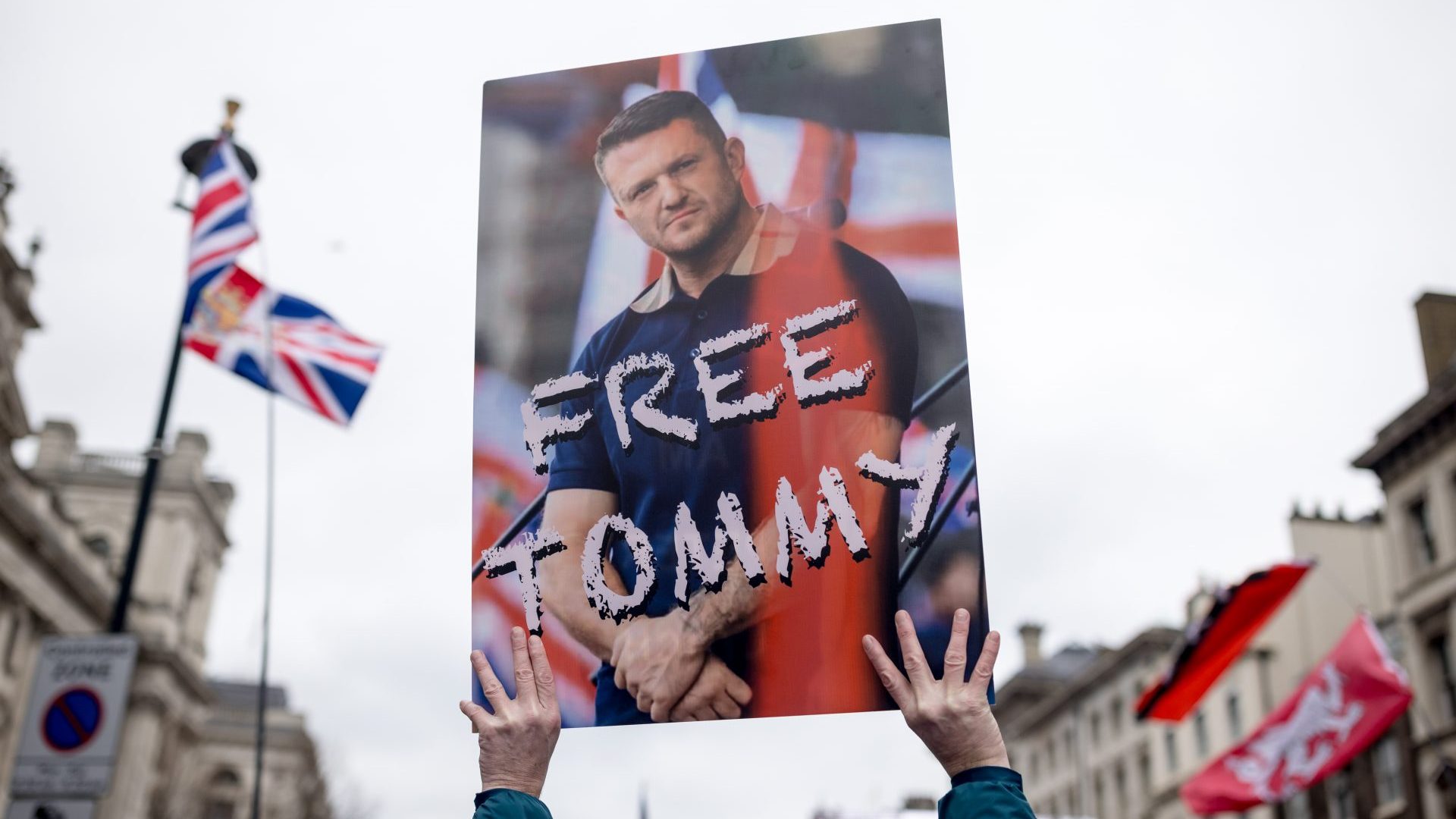 Supporters of the far-right activist Tommy Robinson attend a demonstration in Westminster in February. Photo: Jack Taylor/Getty Images