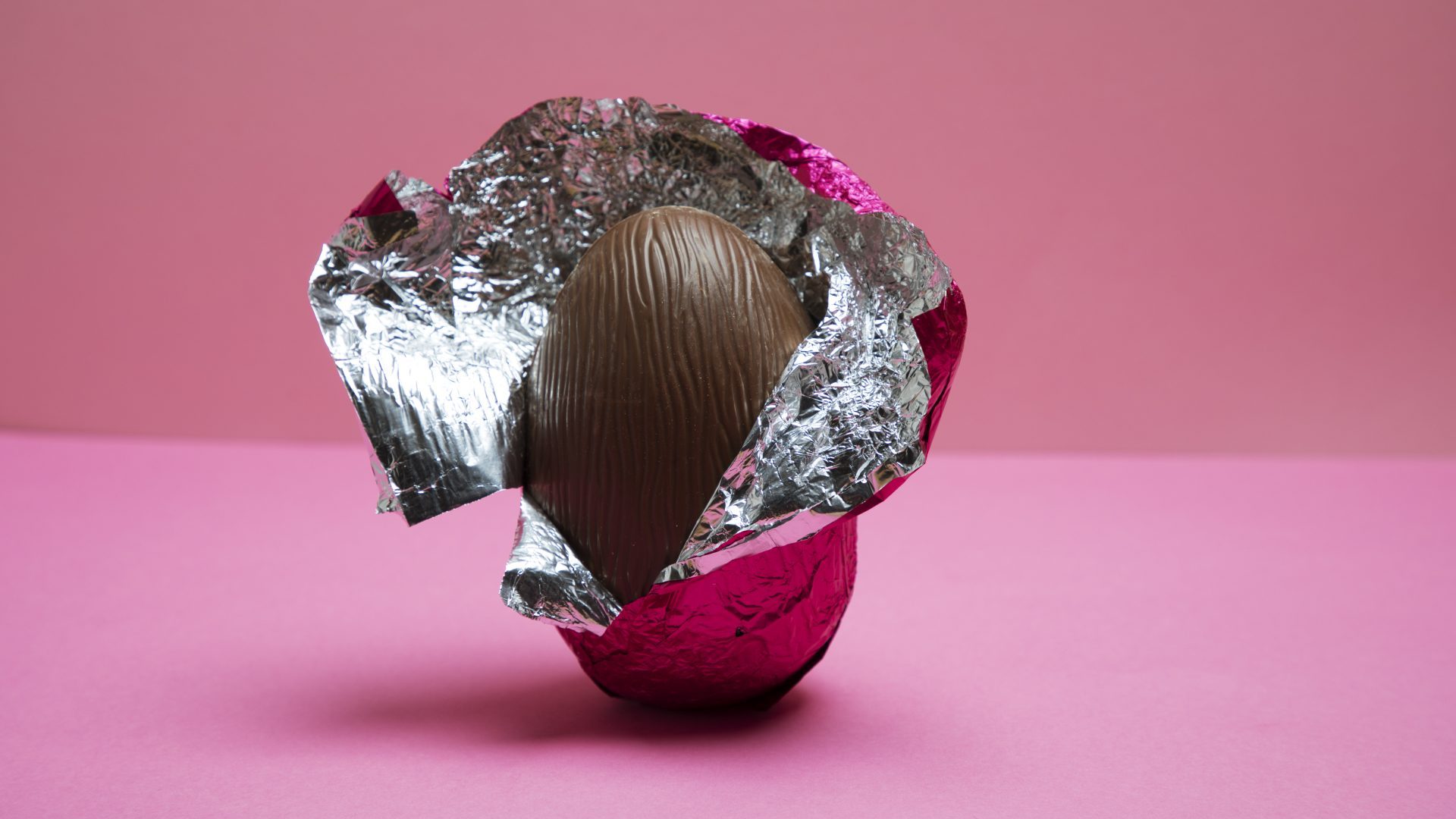 A half unwrapped Easter egg. Image: Getty