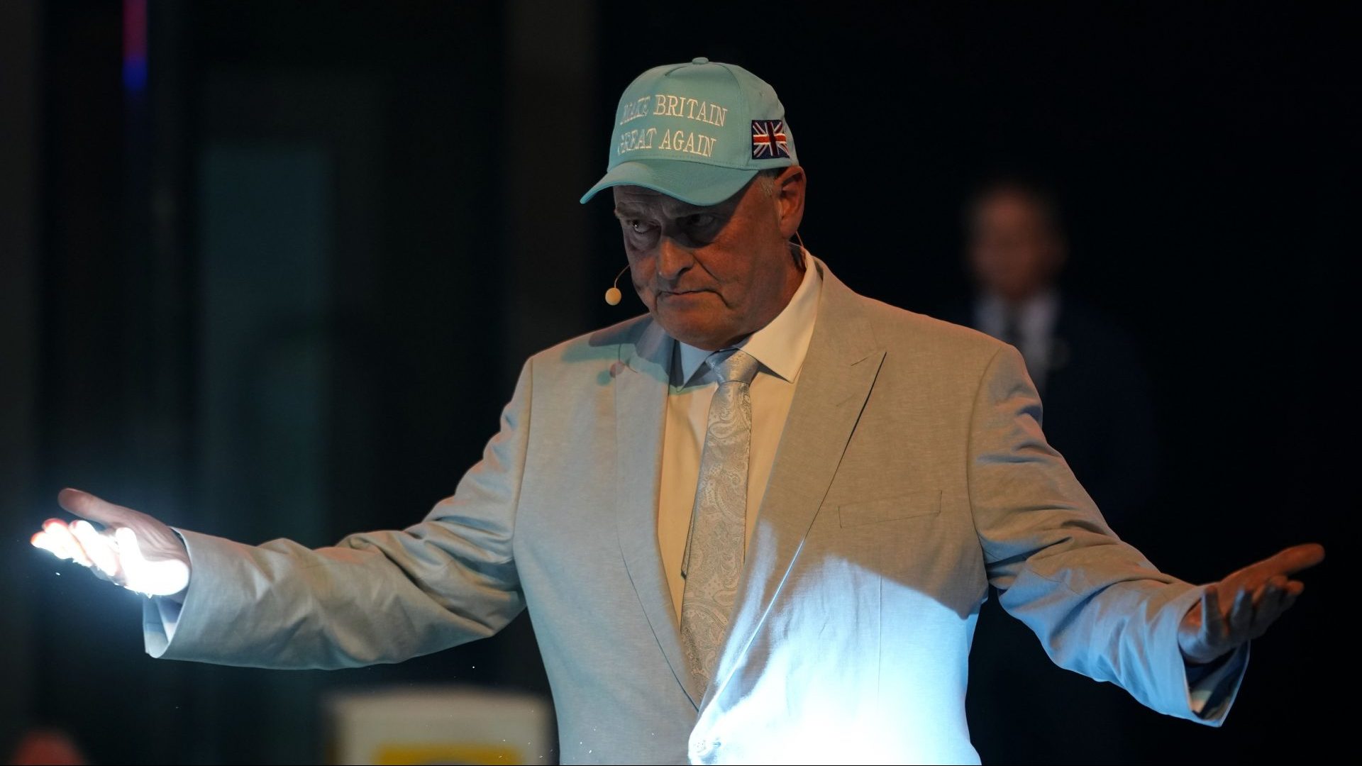 Lee Anderson speaking at a Reform rally in Birmingham. Photo: Christopher Furlong/Getty Images