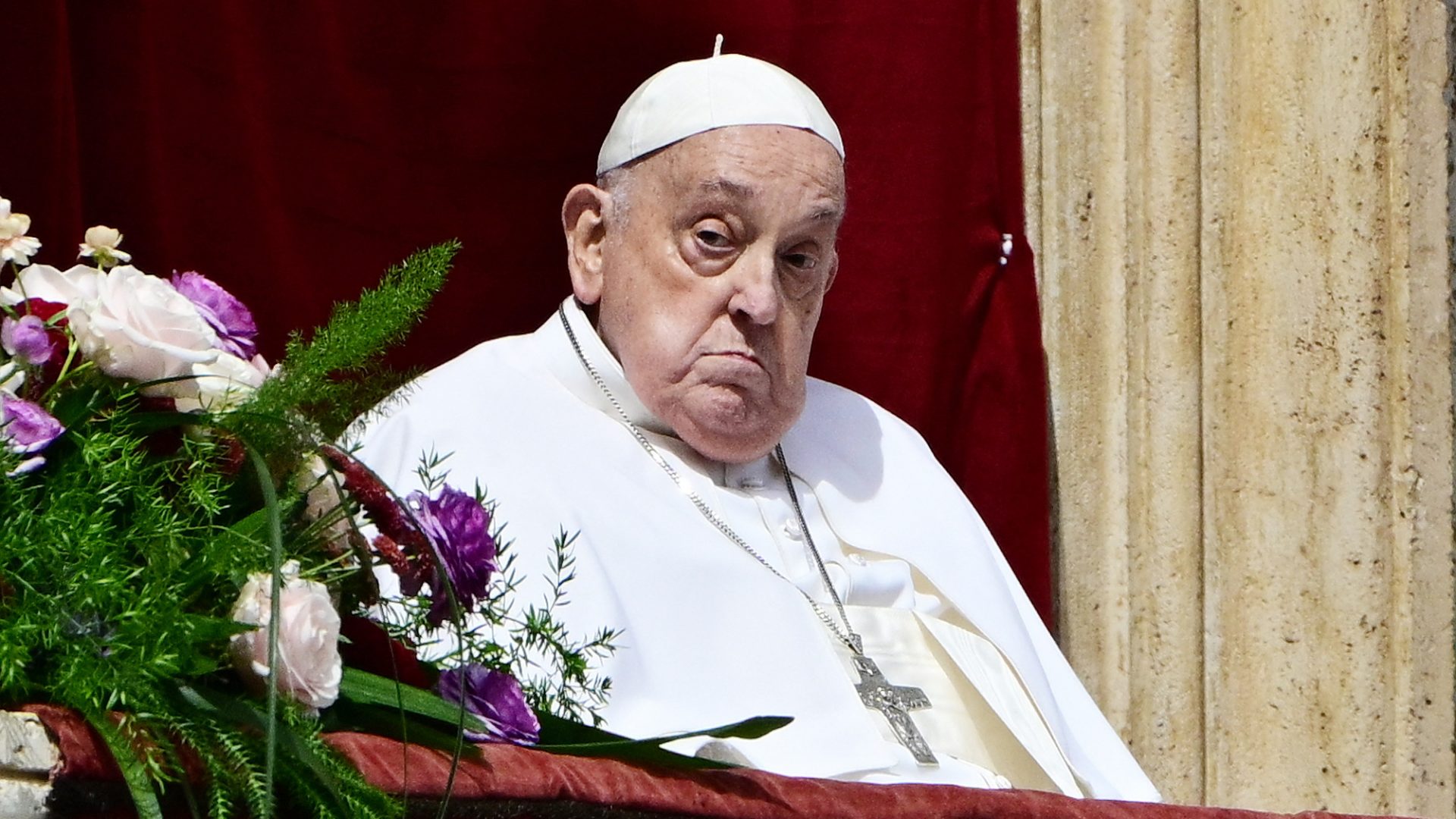 Pope Francis on the main balcony of St Peter’s Basilica for this year’s Easter Day celebrations. He died the following day, on April 21. Photo: Tiziana Fabi/AFP/Getty