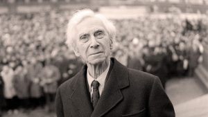 Bertrand Russell at a Ban the Bomb meeting in Trafalgar Square, February 1962. Photo: Daily Mirror/Mirrorpix/Getty