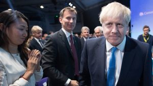 Jeremy Hunt reacts as Boris Johnson is elected as the new leader of the Conservative Party in 2019. Photo: Stefan Rousseau - WPA Pool/Getty Images