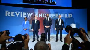 The final four contenders in the last Conservative leadership contest: Kemi Badenoch, Robert Jenrick, James Cleverly and Tom Tugendhat. Photo: Rasid Necati Aslim/Anadolu via Getty Images