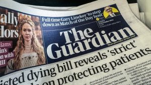 The Guardian newspaper. Photo: Anna Barclay/Getty Images