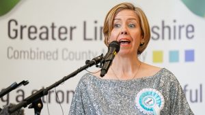 Andrea Jenykns after being elected mayor of Greater Lincolnshire. Photo: Ian Forsyth/Getty Images