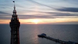An aerial view of Blackpool. Photo: PAUL ELLIS/AFP via Getty Images