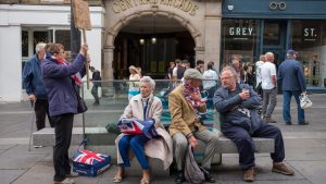 Protesters in central Newcastle take part in the Great British National Strike. Photo: Ian Forsyth/Getty Images