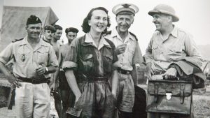 French nurse Geneviève de Galard arrives in Luang Prabang, May 1954. Photo: SFI/AFP/Getty