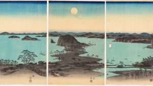 Utagawa Hiroshige’s Evening View of  the Eight Scenic Spots of Kanazawa in Musashi Province, 1857. Photo: Alan Medaugh