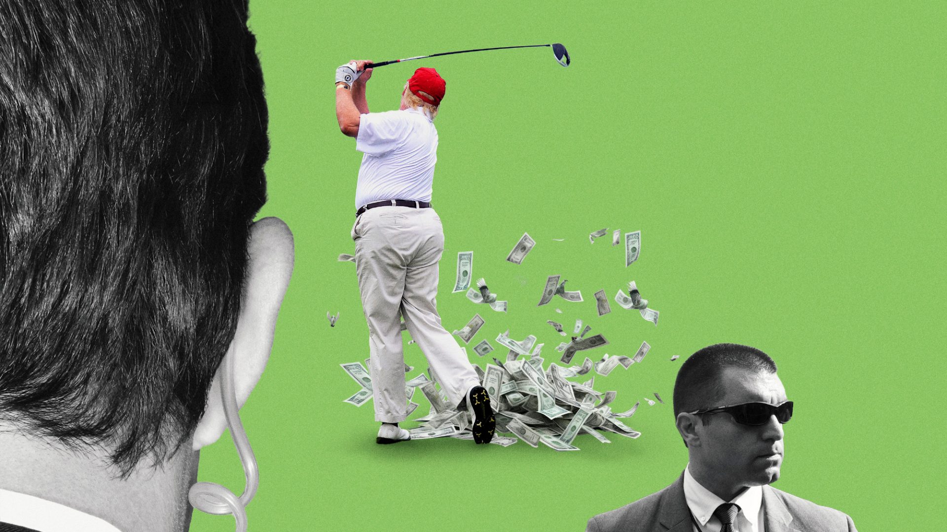 Donald Trump’s golf obsession comes with a hefty price tag. Image: TNE/Getty