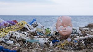 Plastic swept up on Italy's coastline. Photo: Enzo Suma